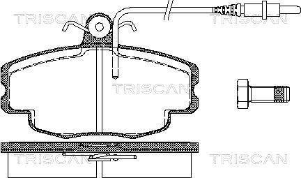 Jogo de 4 pastilhas de travão Triscan A/S ref. 8110 38982