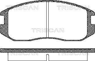 Jogo de 4 pastilhas de travão Triscan A/S ref. 8110 42001