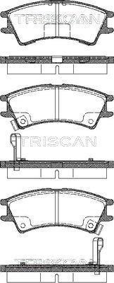 Jogo de 4 pastilhas de travão Triscan A/S 8110 43007