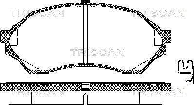 Jogo de 4 pastilhas de travão Triscan A/S ref. 8110 50001