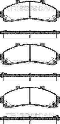 Jeu de 4 plaquettes de frein Triscan A/S ref. 8110 50009