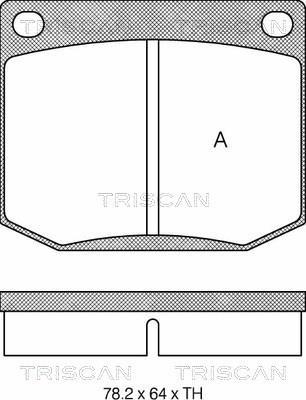 Jogo de 4 pastilhas de travão Triscan A/S ref. 8110 65604