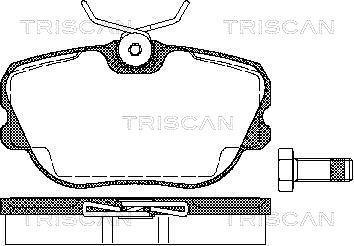 Jeu de 4 plaquettes de frein Triscan A/S ref. 8110 65973