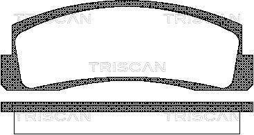 Jeu de 4 plaquettes de frein Triscan A/S ref. 8110 70124