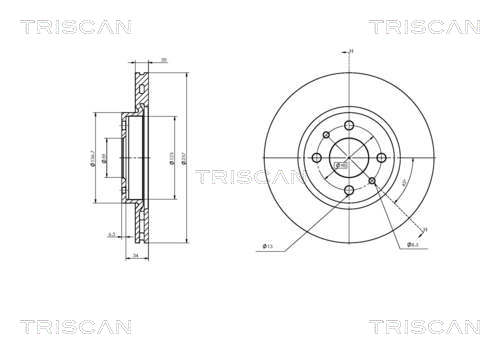 Discos de freno Triscan A/S ref. 8120 10101C