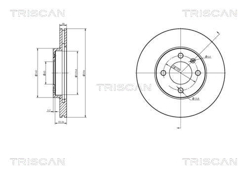 Discos de freno Triscan A/S ref. 8120 10105C