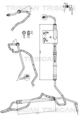 Tuyau hydraulique, direction Triscan A/S ref. 8516 11009