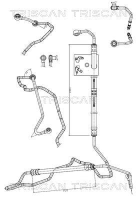 Tuyau hydraulique, direction Triscan A/S ref. 8516 11010