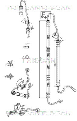 Tuyau hydraulique, direction Triscan A/S 8516 11026