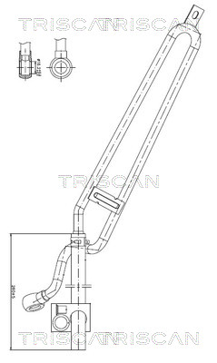 Tuyau hydraulique, direction Triscan A/S 8516 11028