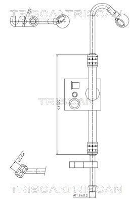 Tuyau hydraulique, direction Triscan A/S ref. 8516 11030