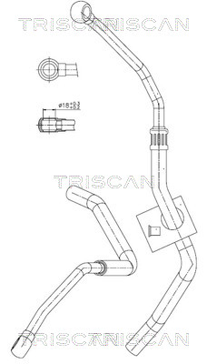 Tuyau hydraulique, direction Triscan A/S 8516 11032