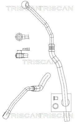 Tuyau hydraulique, direction Triscan A/S 8516 11034