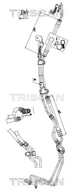 Tuyau hydraulique, direction Triscan A/S 8516 16008