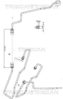 Tuyau hydraulique, direction Triscan A/S ref. 8516 16011