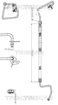 Tuyau hydraulique, direction Triscan A/S ref. 8516 16030