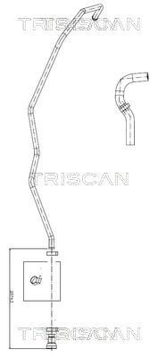 Tuyau hydraulique, direction Triscan A/S ref. 8516 16031