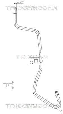 Tuyau hydraulique, direction Triscan A/S ref. 8516 16040