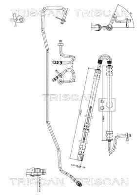Tuyau hydraulique, direction Triscan A/S ref. 8516 16048