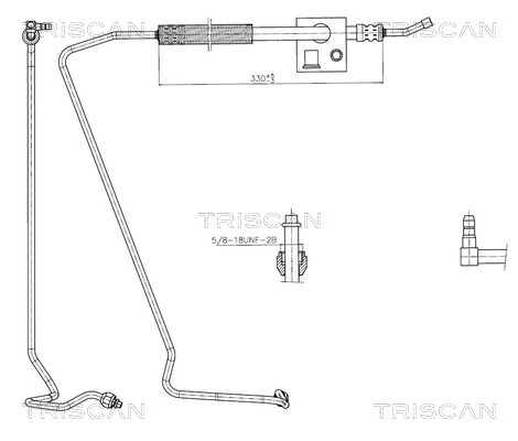 Tuyau hydraulique, direction Triscan A/S 8516 16051