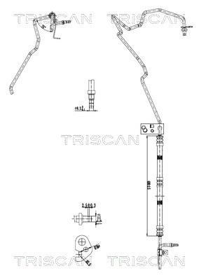 Tuyau hydraulique, direction Triscan A/S ref. 8516 16052
