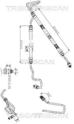 Tuyau hydraulique, direction Triscan A/S ref. 8516 23002