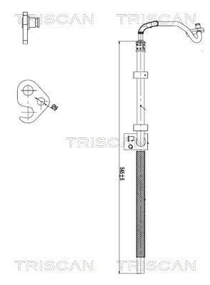 Tuyau hydraulique, direction Triscan A/S 8516 23010