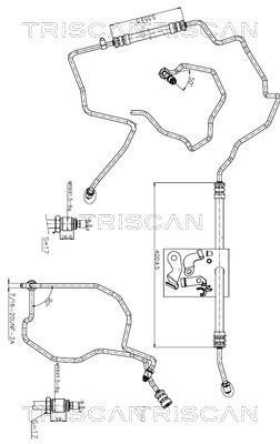 Tuyau hydraulique, direction Triscan A/S ref. 8516 25003