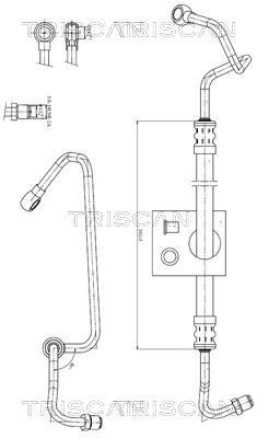 Tuyau hydraulique, direction Triscan A/S ref. 8516 27003