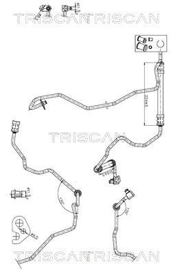 Tuyau hydraulique, direction Triscan A/S ref. 8516 27007