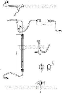 Tuyau hydraulique, direction Triscan A/S 8516 29020