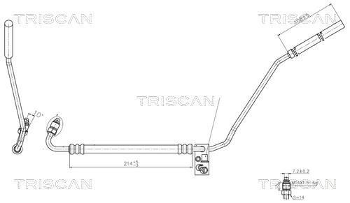 Tuyau hydraulique, direction Triscan A/S ref. 8516 29022