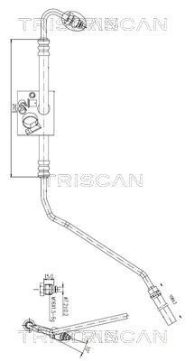 Tuyau hydraulique, direction Triscan A/S ref. 8516 29023