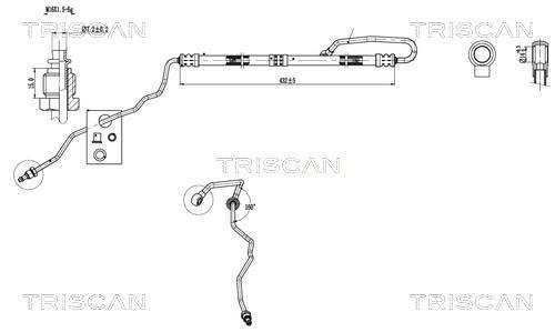 Tuyau hydraulique, direction Triscan A/S ref. 8516 29024