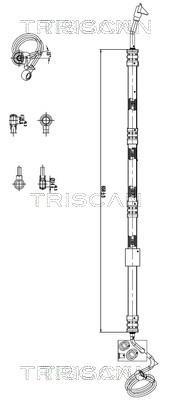 Tuyau hydraulique, direction Triscan A/S ref. 8516 29038