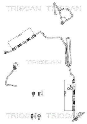 Tuyau hydraulique, direction Triscan A/S ref. 8516 29047