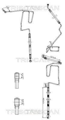 Tuyau hydraulique, direction Triscan A/S ref. 8516 29050
