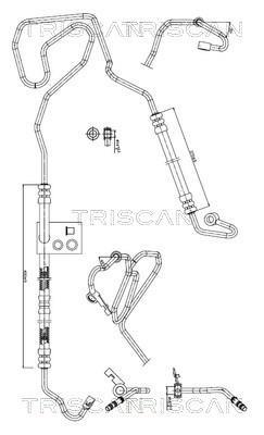 Tuyau hydraulique, direction Triscan A/S ref. 8516 29071