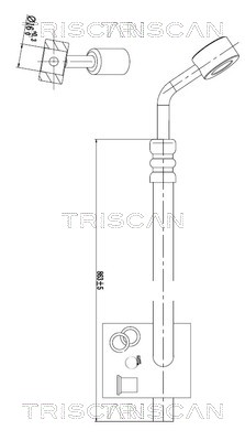 Tuyau hydraulique, direction Triscan A/S 8516 29077