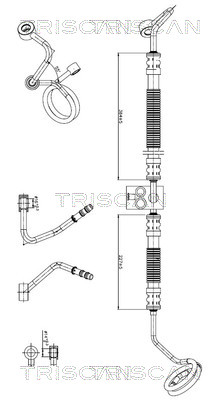 Tuyau hydraulique, direction Triscan A/S 8516 29079