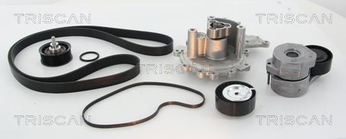 Bomba de agua + kit de correa poli V (Bomba de agua + kit correas de accesorios) Triscan A/S ref. 8642 100504