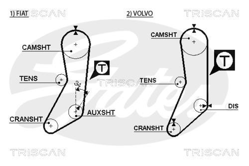 Correia de distribuição Triscan A/S ref. 8645 5020