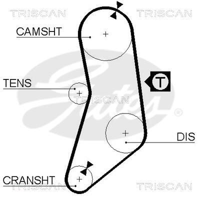 Correia de distribuição Triscan A/S ref. 8645 5077