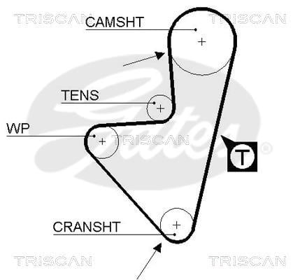 Kit de distribution Triscan A/S ref. 8647 28002