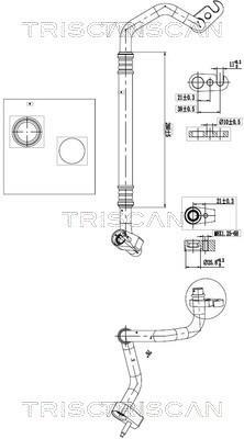 Conduite à haute/basse pression, climatisation Triscan A/S ref. 9010 16003