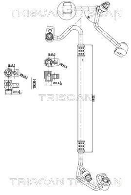 Conduite à haute/basse pression, climatisation Triscan A/S ref. 9010 16037