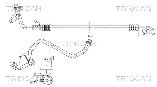 Conduite à haute/basse pression, climatisation Triscan A/S 9010 25033
