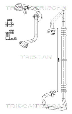 Conduite à haute/basse pression, climatisation Triscan A/S 9010 25034
