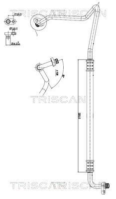 Conduite à haute/basse pression, climatisation Triscan A/S ref. 9010 28024