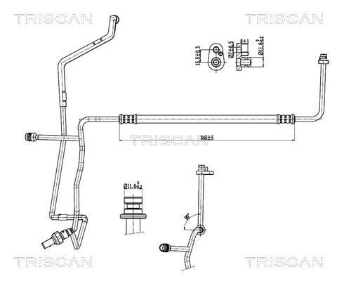 Conduite à haute/basse pression, climatisation Triscan A/S ref. 9010 29033